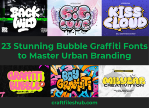 Read more about the article 23 Stunning Bubble Graffiti Fonts to Master Urban Branding