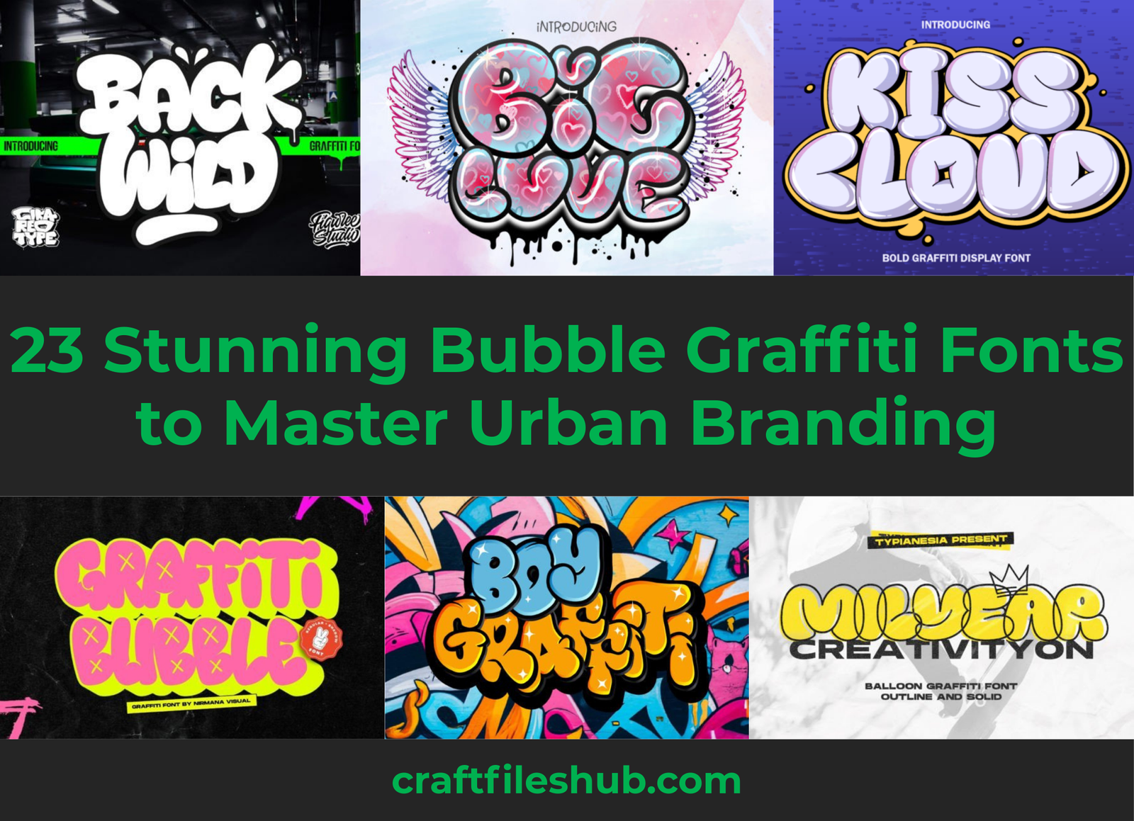 Read more about the article 23 Stunning Bubble Graffiti Fonts to Master Urban Branding