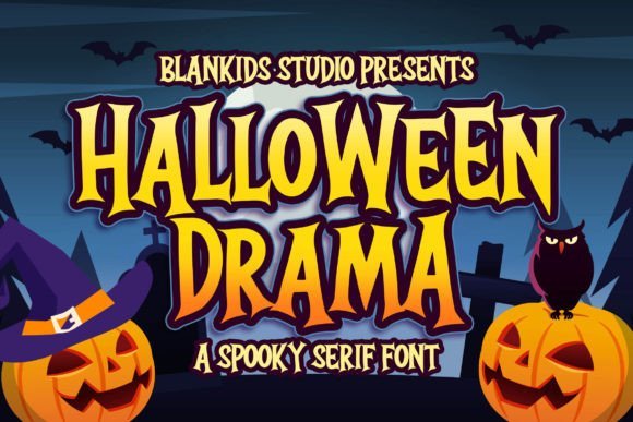 display halloween font