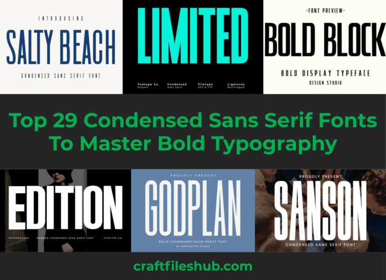 Top 29 Condensed Sans Serif Fonts To Master Bold Typography
