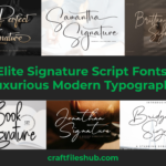 26 Elite Signature Script Fonts for Luxurious Modern Typography