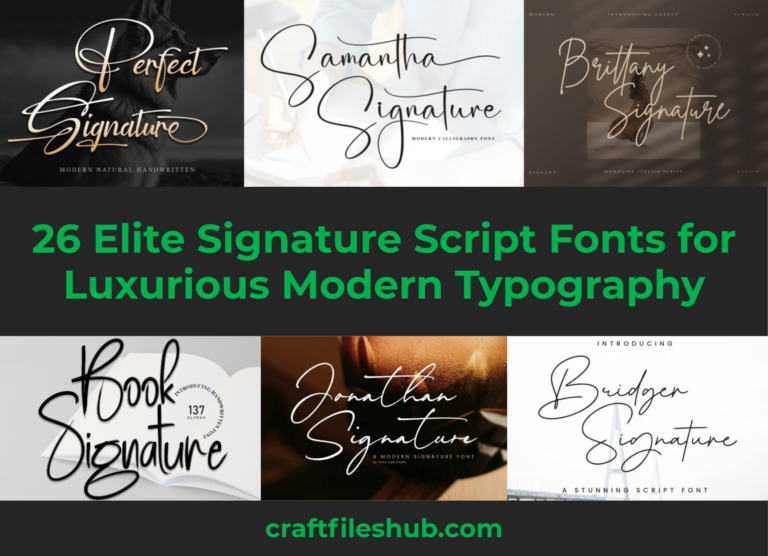 26 Elite Signature Script Fonts for Luxurious Modern Typography