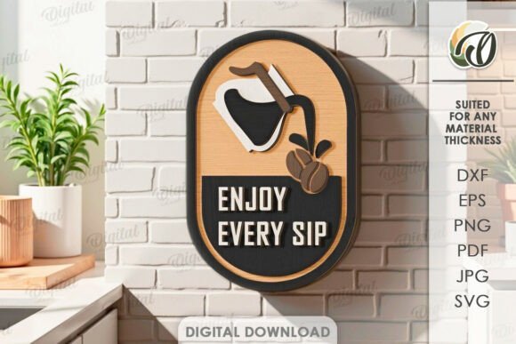 3d coffee sign svg