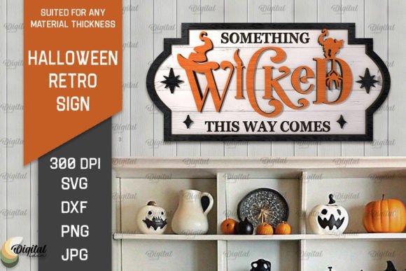 witches kitchen spooky retro sign svg