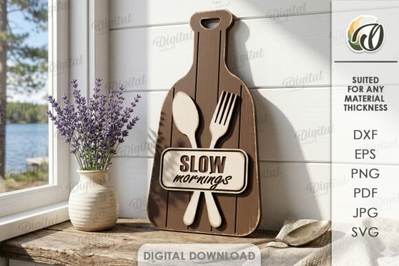 layered rustik kitchen cutting boards svg dxf