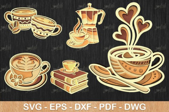 coffee lover layered svg bundle