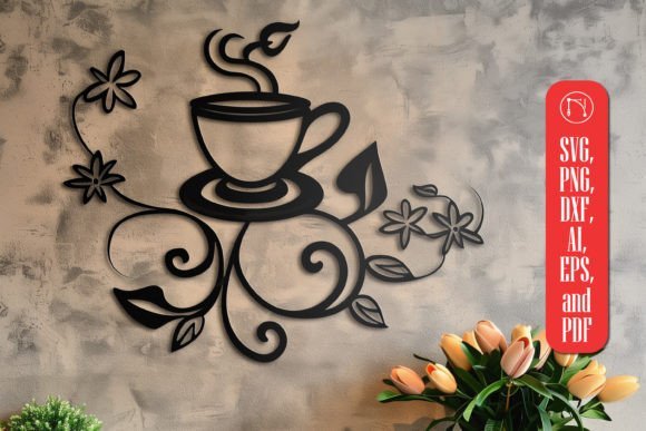 modern coffee wall art svg