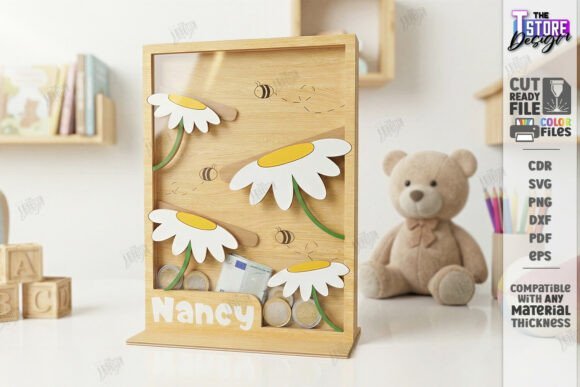 interactive coin bank laser cut