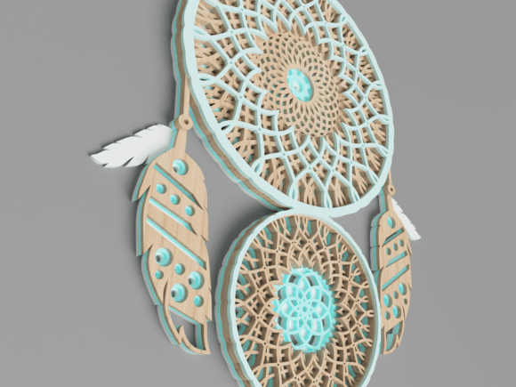 dream catcher multilayered laser cut svg