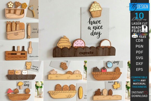 laser cut fridge magnets