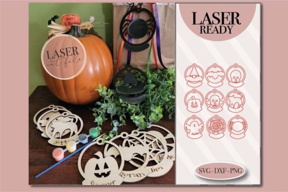 personalized halloween name tags laser file