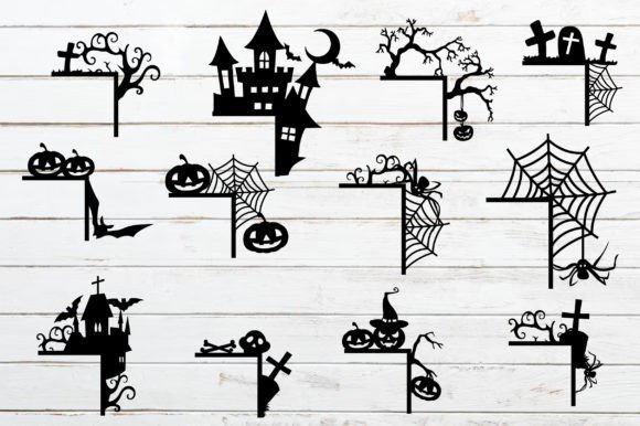 spooky tree door corner laser cut file