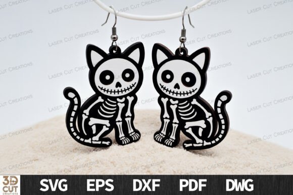 animal skeleton laser cut jewelry