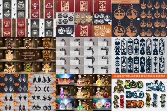 huge halloween laser cut svg bundle