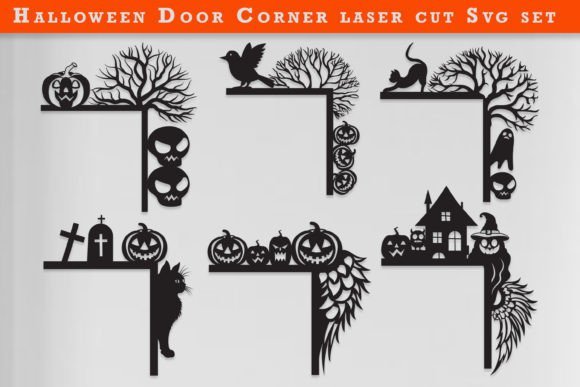 spooky doorway silhouette svg commercial use