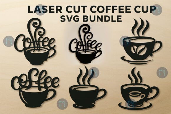 coffee cup laser cut bundle