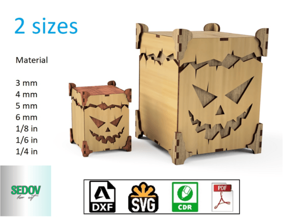 laser cut halloween candy box