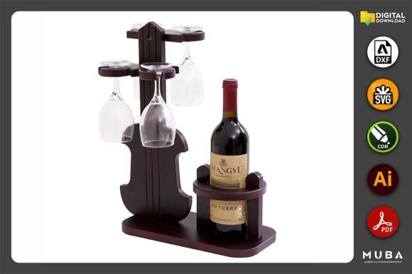 tabletop wine rack laser cut