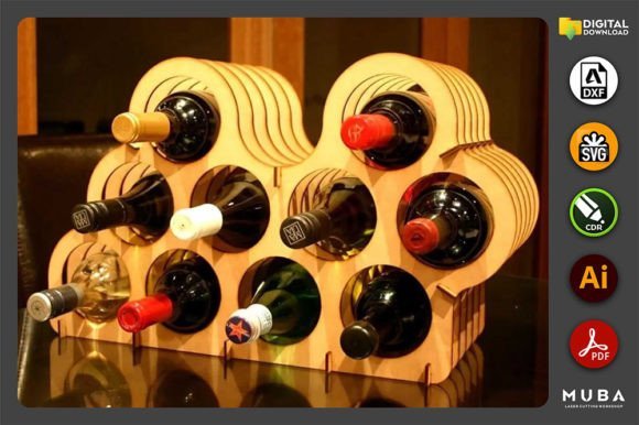 laser tabletop wine rack wine holder
