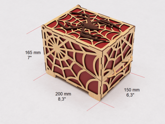 spider web candy chest box svg