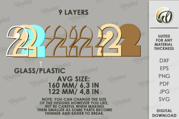 personalized numbers money box laser cut files