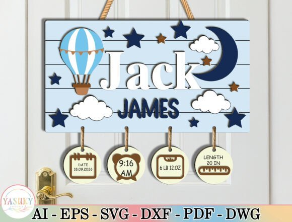 custom name nursery sign dxf