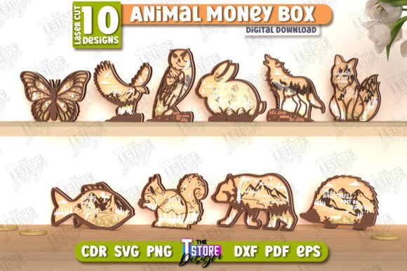 personalized piggy bank laser cut bundle