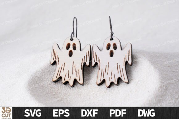 acrylic halloween character earrings dxf