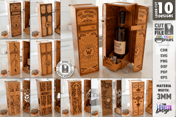 whiskey gift boxes laser cut bundle cnc laser cutting