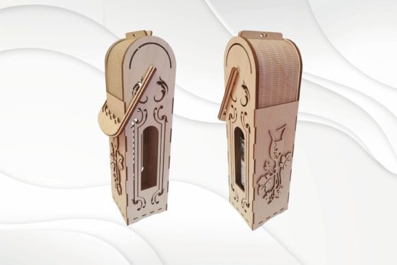 wine box vertical-cut file for laser