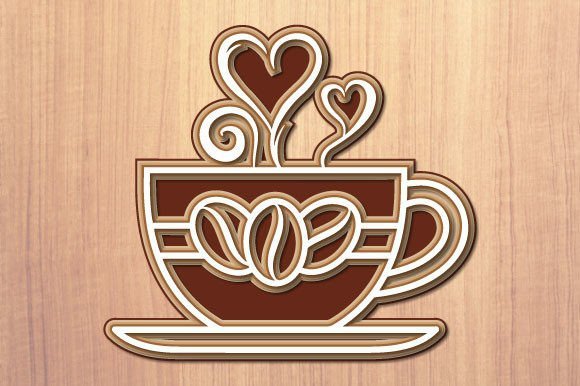 dimensional coffee sign laser
