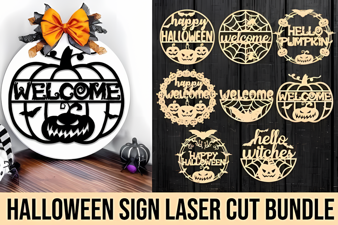 complete spooky season wooden decor set