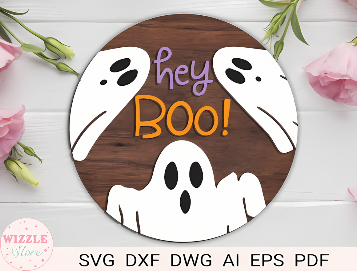 hey boo entryway greeting laser file