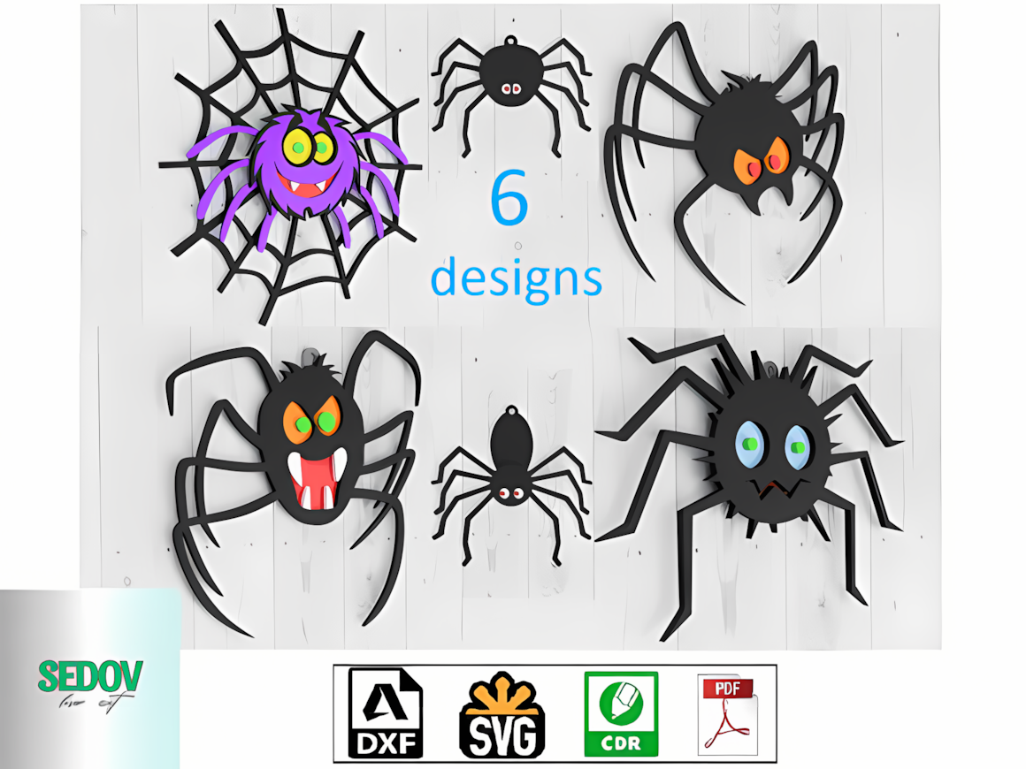 laser cut hanging spider entryway decor
