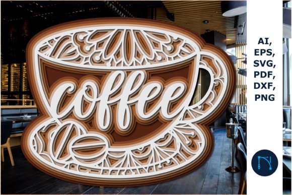 3d coffee cup svg