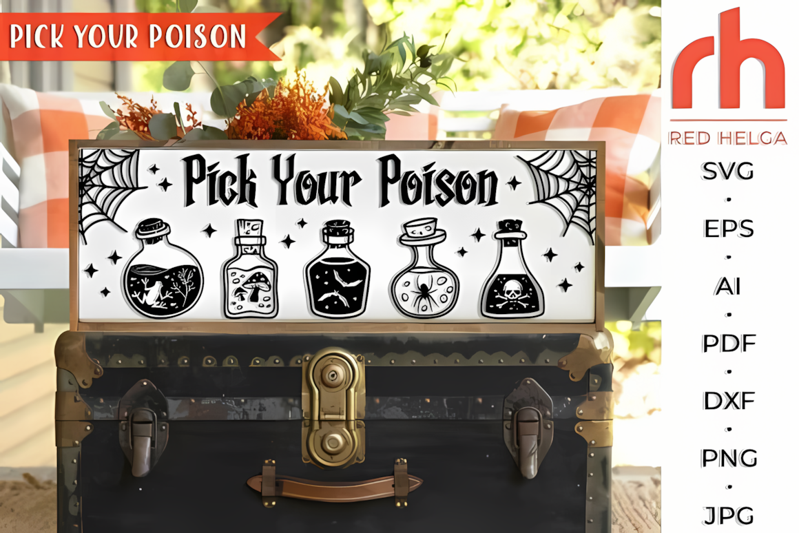 pick your poison potion aesthetic sign