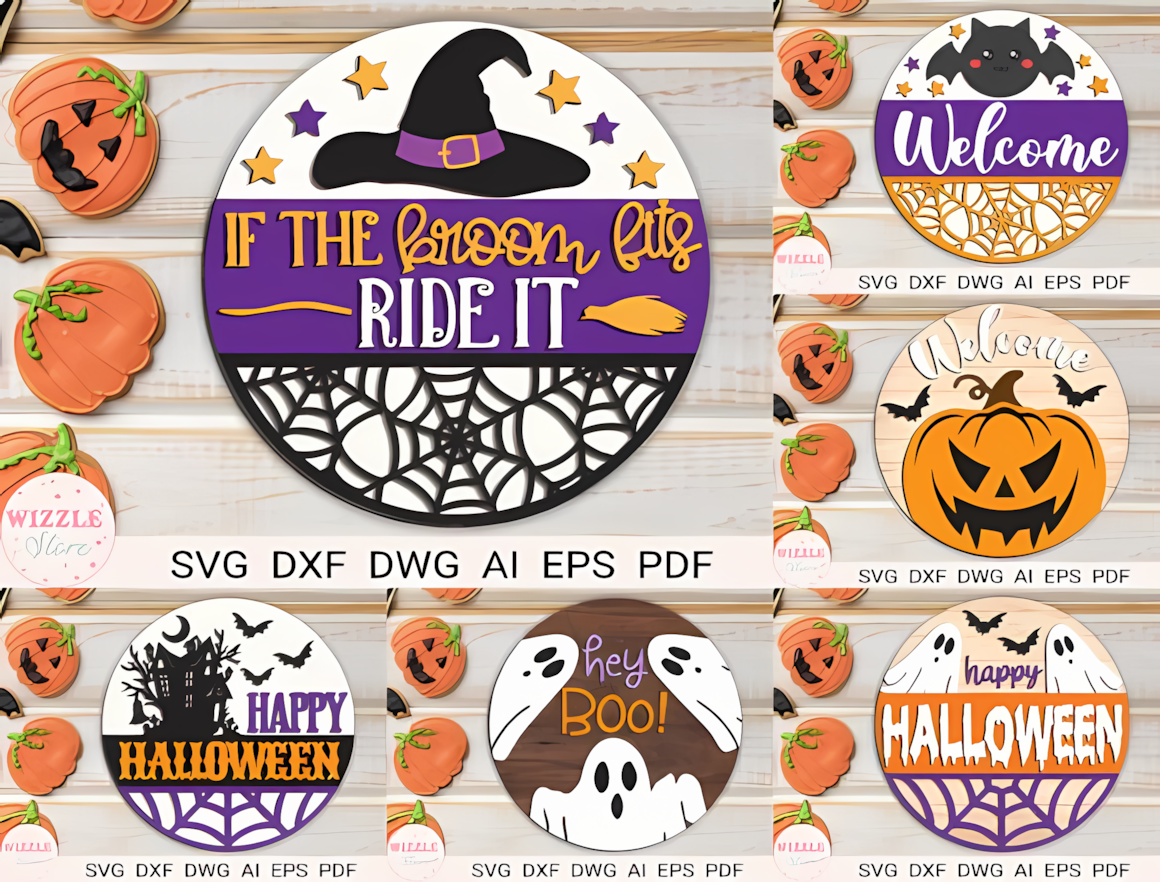 round holiday welcome wall art collection