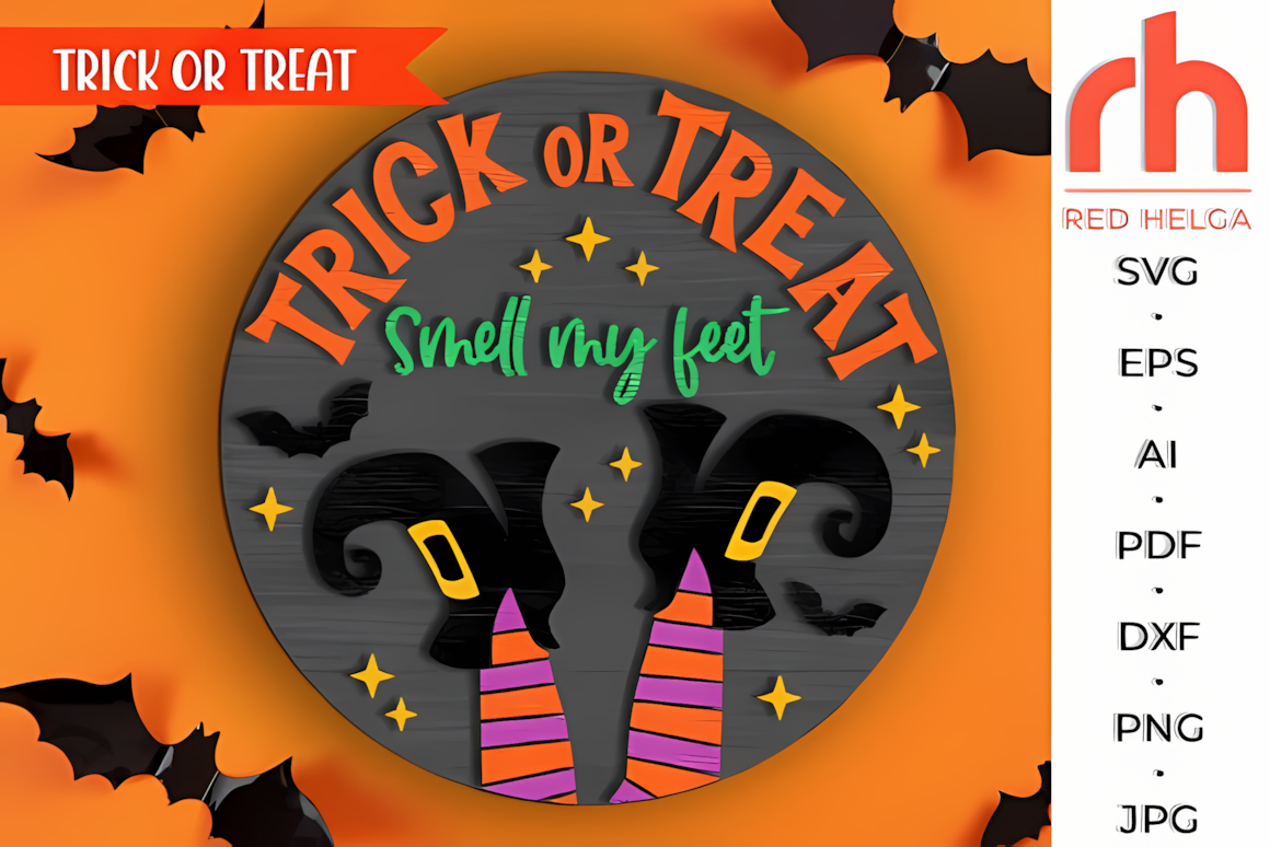 trick or treat door greeting stencil