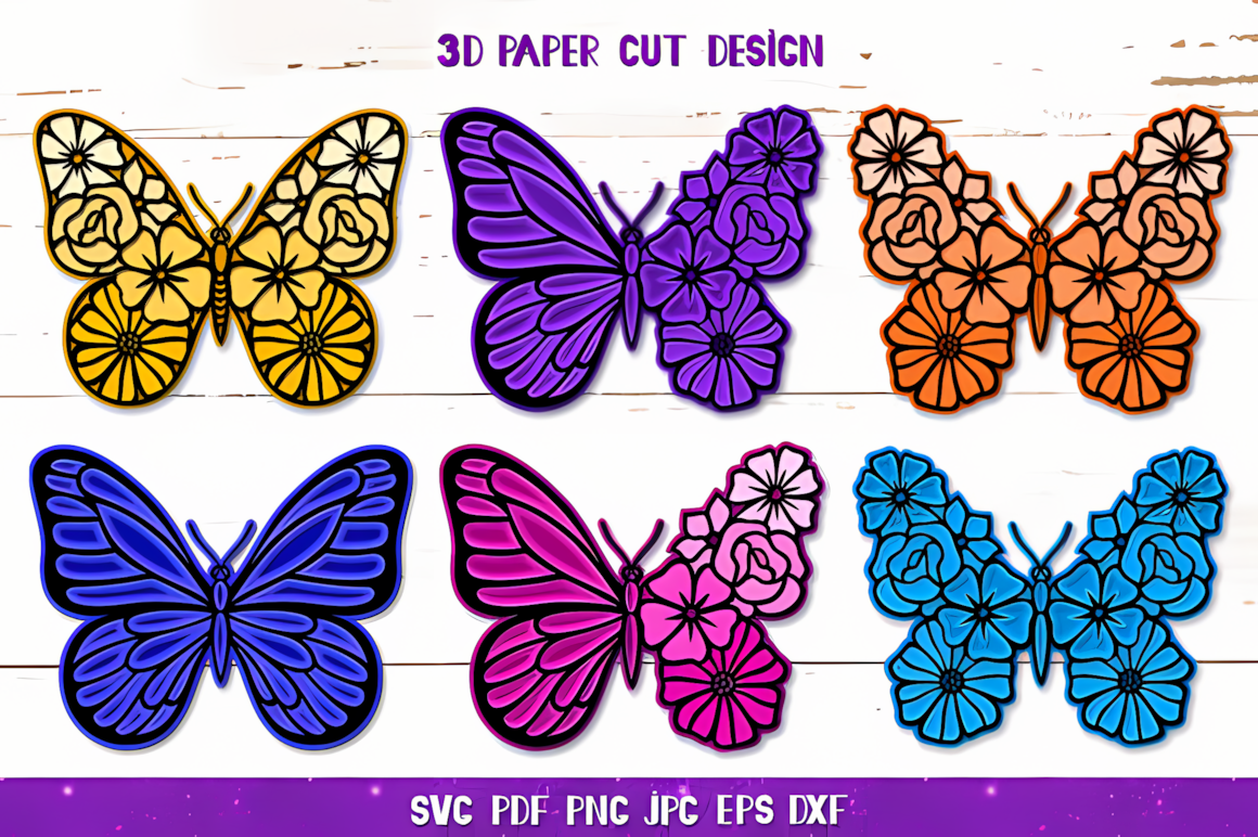 3d papercraft butterfly wall sculpture