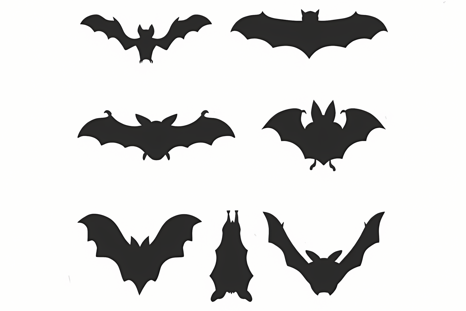 Halloween bat clipart bundle with vector silhouettes for cricut cutting