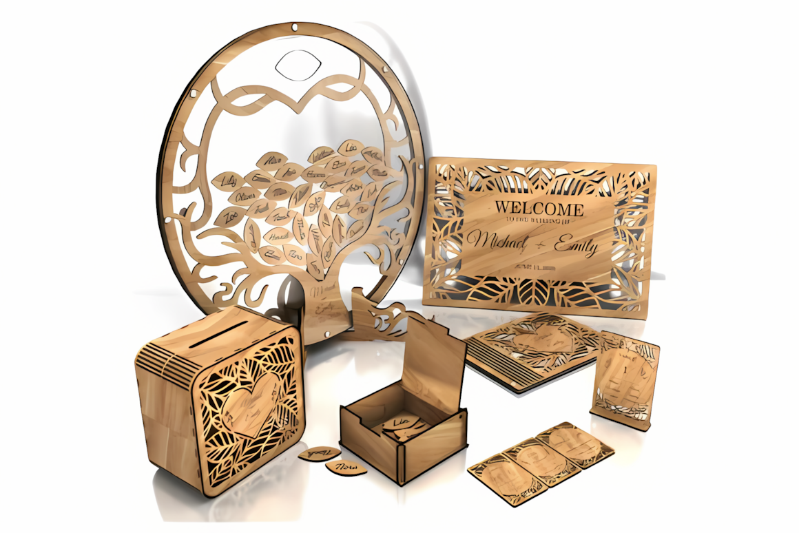 big wedding decor laser cut bundle