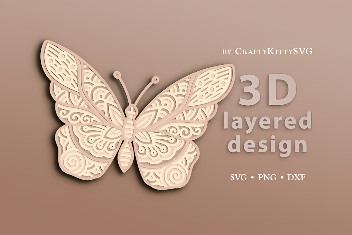 dimensional 3d butterfly laser pattern