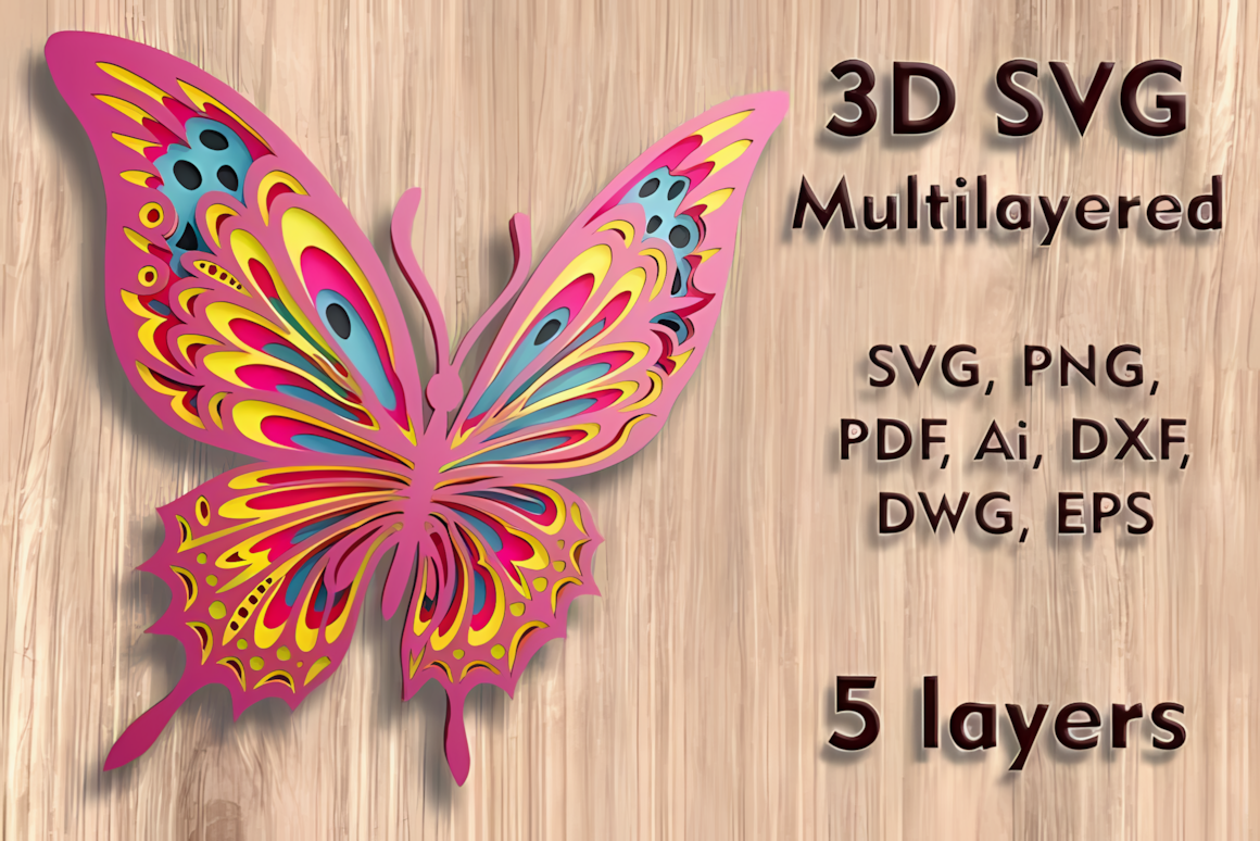 3d butterfly multilayer cutting template