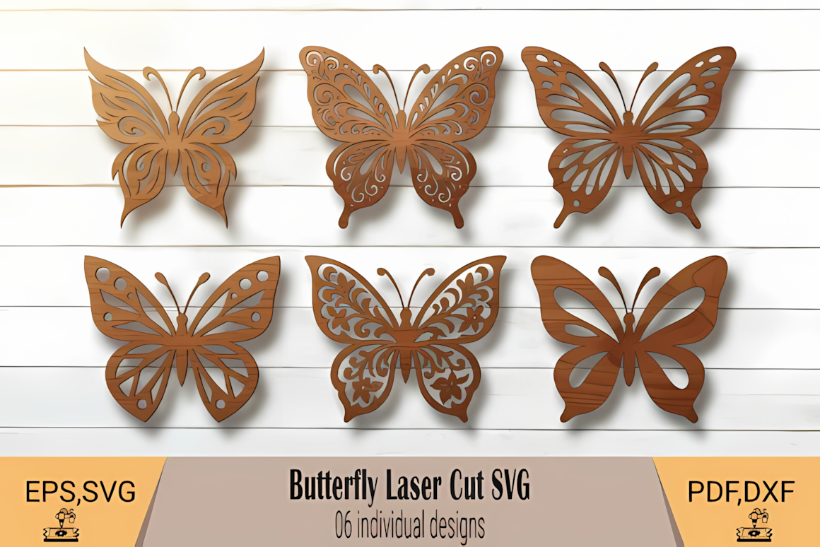 boho butterfly cutting vector file