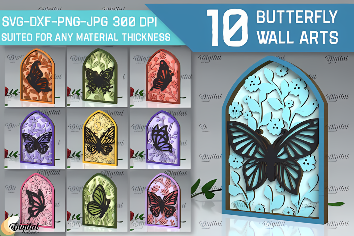 butterfly sign laser cut bundle