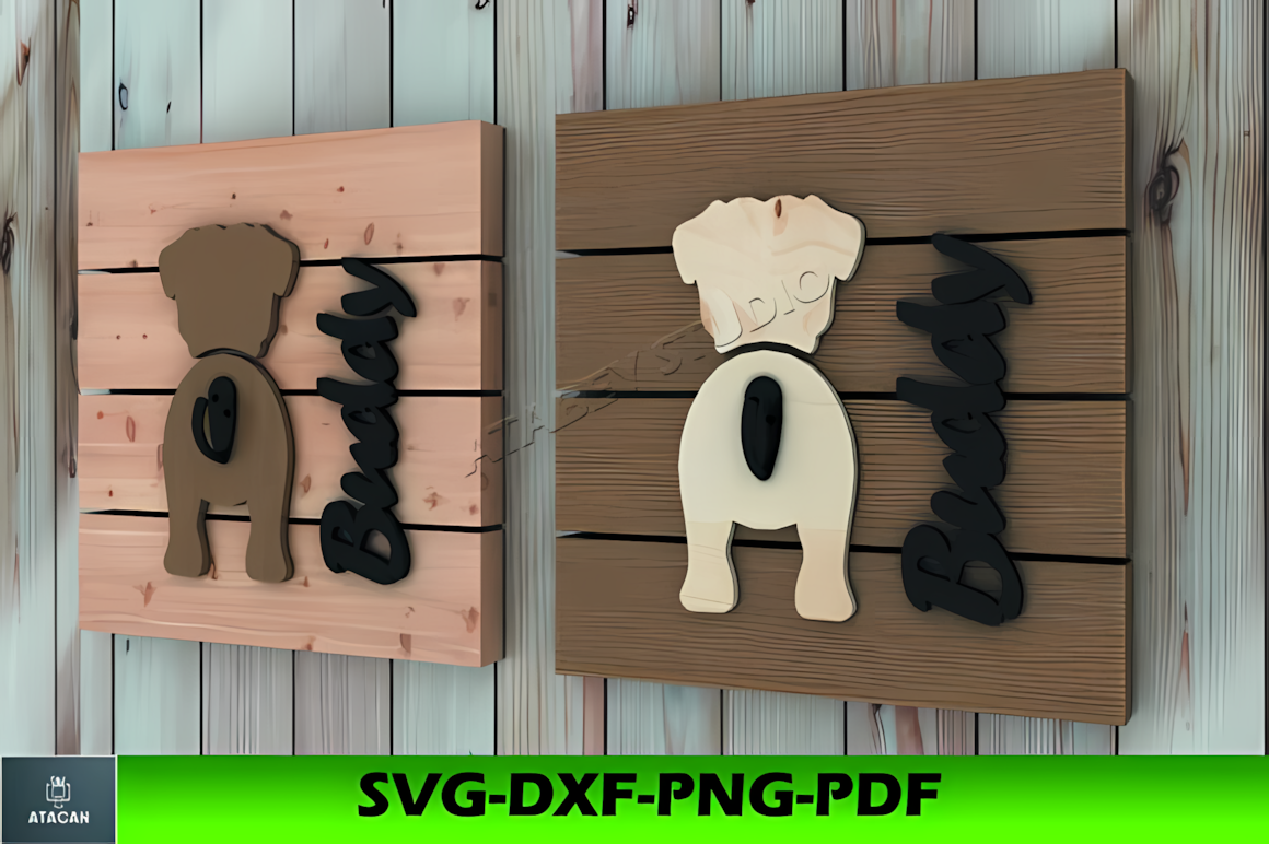 Dog wall hanger svg laser cut file for leash storage and pet wall decor