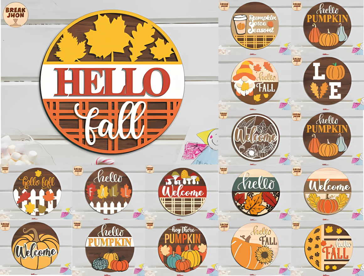 fall door hanger designs laser cut
