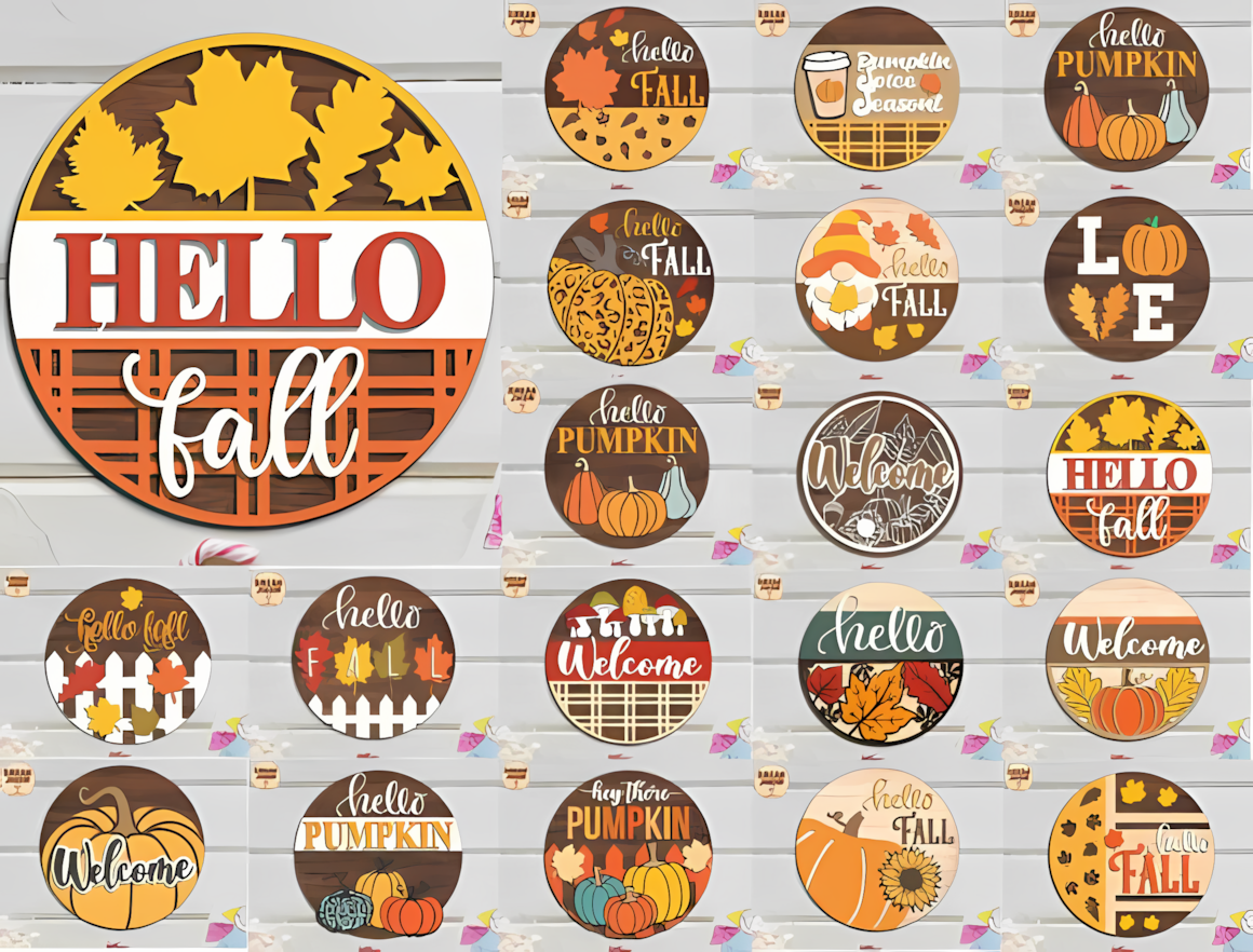 fall door hanger laser cut files