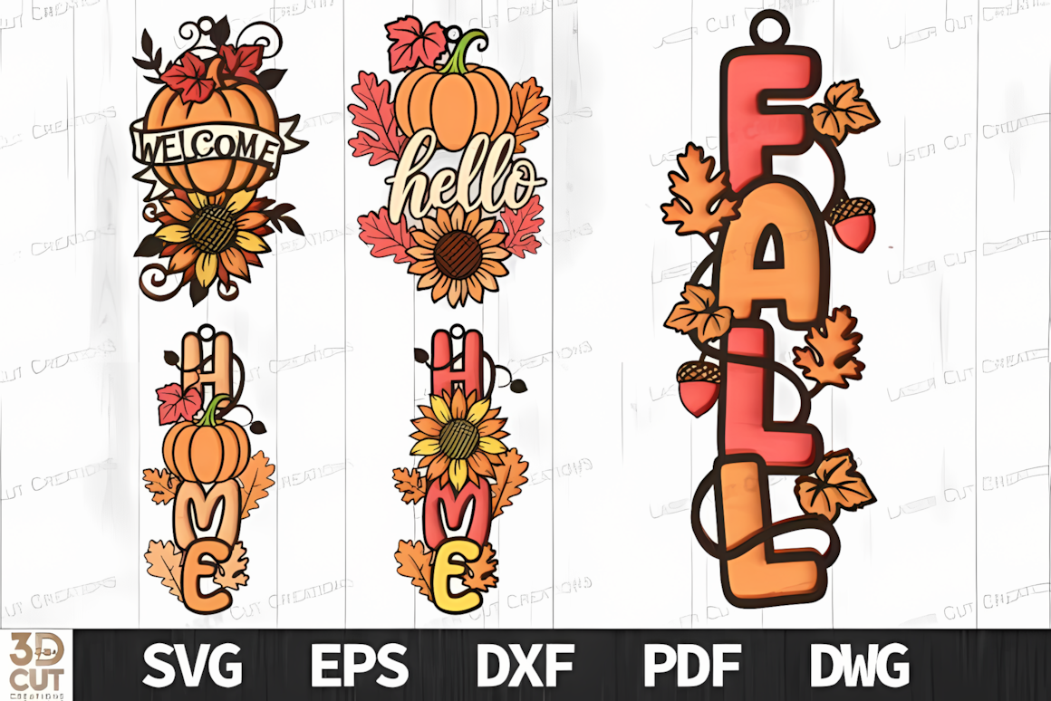 rustic fall porch sign svg bundle