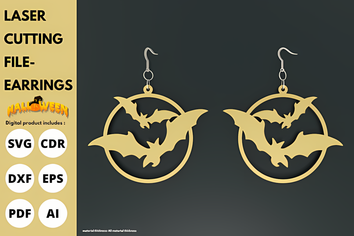 laser cut bat earrings patterns